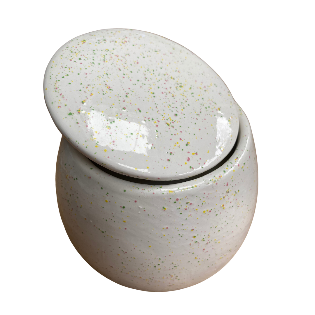 Hand painted ceramic soy wax three wick candle - Limited Edition